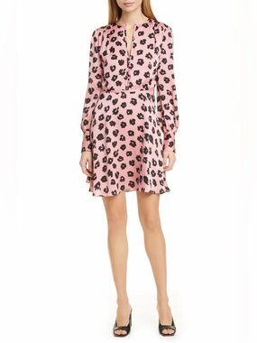 Equipment Femme Womens Danette Pink Button Front Knee Daytime Dress